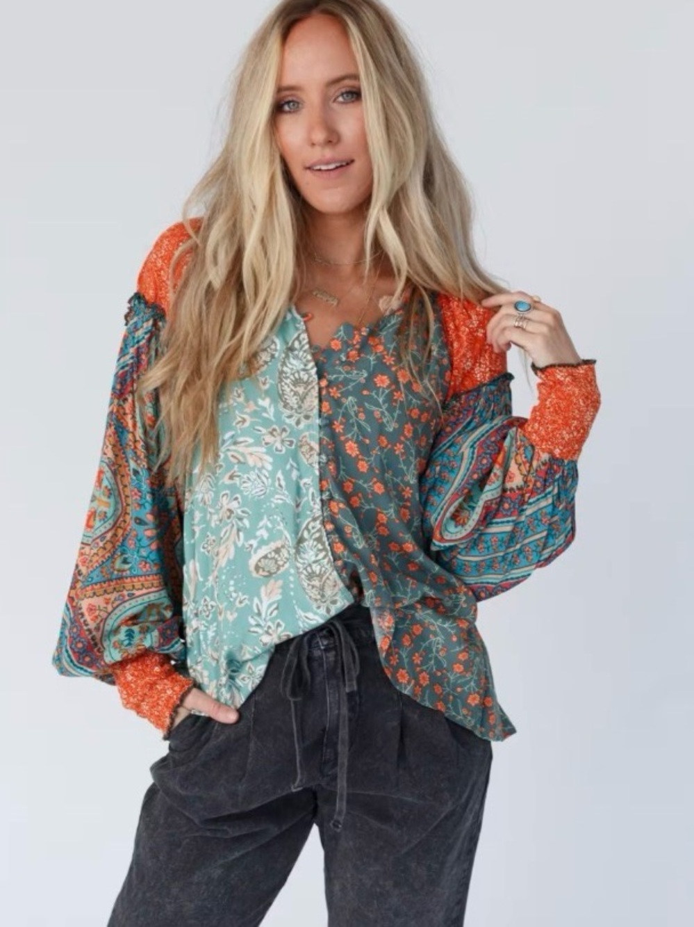 NWT Danielle Mixed Floral Top from Three Bird Nest